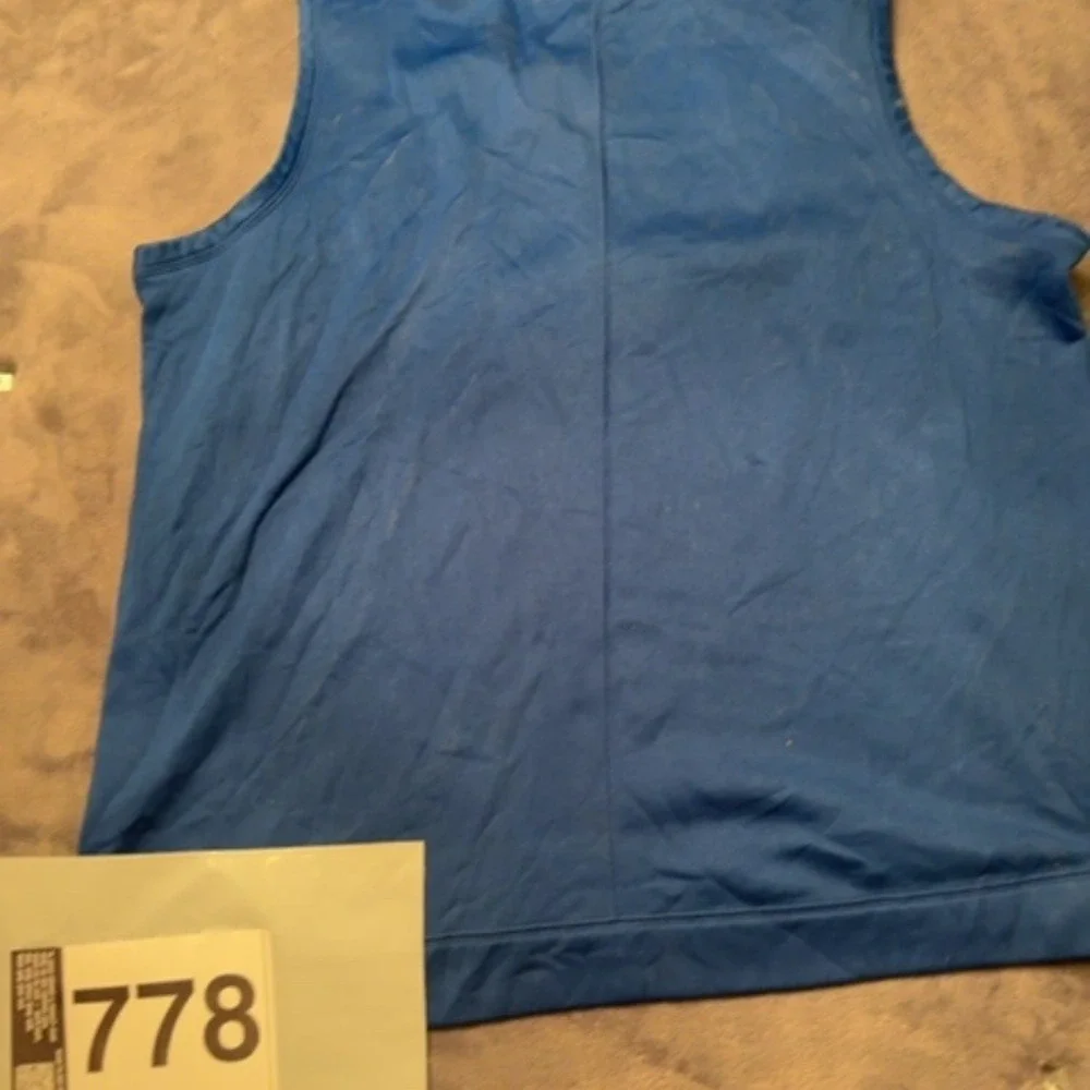 Nike Golf Vest Men XXL Blue Quarter Zip Sleeveless Performance Athletic Layer